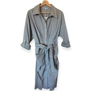 Antonio Melani Striped Roxanne Pleated Tie Sash Dress